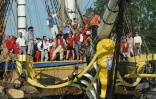 L'Hermione en août 2015 dans son port d'attache à Rochefort