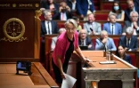 La Première ministre Elisabeth Borne après son discours de politique générale à Paris le 6 juillet 2022