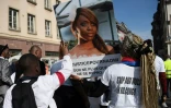 Les proches de Naomi Musenga durant une marche en hommage à la jeune femme le 16 mai 2018, à Strasbourg