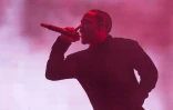 Le rappeur américain Kendrick Lamar se produit sur la scène du festival californien de Coachella, à Indio, le 16 avril 2017