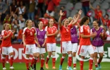 L'équipe de Suisse reste sur une victoire étriquée contre l'Islande à l'Euro, le 22 juillet 2017 à Doetinchem