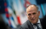 Le président de la Liga espagnole Javier Tebas lors d'une interview à Madrid le 21 octobre 2020 