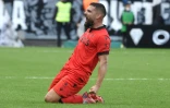L'attaquant de Nice Andy Delort buteur sur le terrain d'Angers, le 31 octobre 2021