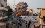 Frappe israélienne contre la mosquée al-Muttaqin de la ville de Gaza, le 28 juillet 2026