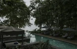 La piscine de l'hôtel de Sundy, à Sao Tomé-et-Principe, le 1er août 2026