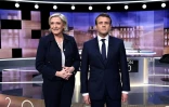 Photo d'archive prise le 3 mai 2017 avant le débat télévisé d'entre-deux tours de la présidentielle française