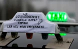 Manifestation de taxis à Paris le 26 janvier 2016, qui protestent notamment contre Uber