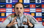 L'enttraîneur du PSG Thomas Tuchel, en conférence de presse à Saint-Germain-en-Laye le 12 février 2019