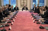 Le Premier ministre Edouard Philippe lors d'une rencontre avec les syndicats Ă Matignon le 11 janvier 2019