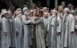 Représentation de la pièce sur le Christ au théâtre de Oberammergau, dans le sud de l'Allemagne, le 4 mai 2022