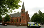 Un fourgon de police devant la mosquée de Didsbury à Manchester, le 24 mai 2017