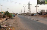Une route déserte à Khartoum, au deuxième jour de combats meurtriers, le 16 avril 2023