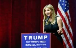 Ivanka Trump fait un discours avant l'arrivée de son père lors d'un rassemblement électoral à Bethpage, Long Island, New York le 6 avril 2016