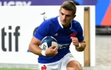 Le joueur du XV de France Thomas Ramos après avoir inscrit un essai lors de la victoire sur l'Italie 47-19 au Stade de France en match de préparation au Mondial le 30 août 2019