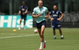 L'attaquant vedette de la Norvège Erling Haaland, à l'entraînement, le 9 juillet 2026 à Fort Lauderdale en Floride