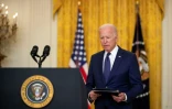 Joe Biden lors d'un discours sur l'Afghanistan à la Maison Blanche le 26 août 2021