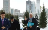 L'émissaire de l'ONU, Staffan de Mistura, arrive à Astana pour une rencontre avec le ministre kazakh des Affaires étrangères, le 22 janvier 2017