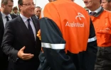 François Hollande avait rencontré des ouvriers d'ArcelorMittal lors de sa visite de l'usine le 26 septembre 2013