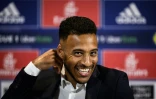 Le milieu de terrain de Lyon, Corentin Tolisso, de retour au club, le 1er juillet 2022 à Décines-Charpieu, après 5 ans passés au Bayern Munich