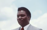 Le président rwandais Juvénal Habyarimana en octobre 1982 à Kigali