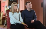 Kate (g) et Gerry McCann, les parents de la petite Madeleine McCann, lors d'une interview avec la BBC, le 28 avril 2017 Ă Loughborough, en Angleterre