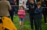 Les enfants du prince William et de la princesse Kate, Charlotte et George, participent à la journée de bénévolat "Big Help Out" auprès des scouts, le 8 mai 2023 à Slough, à l'ouest de Londres