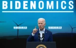 Le président américain Joe Biden prononce un discours à Belen, au Nouveau Mexique, le 9 août 2023