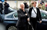 Le maire de Hambourg et numéro deux du SPD, Olaf Scholz, arrive au siège de son parti à Hambourg pour les négociations de gouvernement de coalition le 3 février 2018