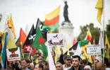 Manifestation à Paris le 2/10/2019, pour protester contre l'offensive turque dans le nord de la Syrie, malgré le tollé international et les menaces de sanctions américaines