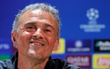 L'entraîneur du Paris Saint-Germain Luis Enrique, le 8 avril 2025 en conférence de presse à Poissy, près de Paris
