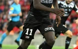 L'attaquant français de Guingamp Marcus Thuram lors d'un match de Ligue 1 à Nîmes, le 26 septembre 2018  