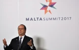 Le président français François Hollande, le 3 février 2017 à Malte 