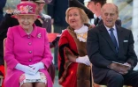 La reine Elizabeth II et son époux Philip  le 20 avril 2016 à Windsor