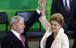 Luiz Inacio Lula da Silva et Dilma Rousseff le 17 mars 2016 à Brasilia