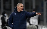 Laurent Battles, alors entraîneur de Troyes, lors du match de la 15e journée de Ligue 1 contre Marseille, le 28 novembre 2021 au Stade Velodrome