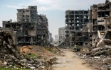 Bâtiments détruits à Beit Lahia, dans le nord de la bande de Gaza, le 11 février 2025