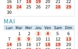 Calendrier des jours de grève de la SNCF