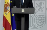 Le Premier ministre espagnol Mariano Rajoy lors d'une conférence de presse à Madrid le 1er octobre 2017