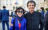 L'ancien ministre de la Culture Jack Lang et sa femme Monique Lang à l'Elysée pour la fête de la musique, le 21 juin 2018