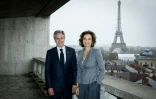 La directrice générale de l'Unesco, Audrey Azoulay (d), et le secrétaire d'Etat américain Antony Blinken, le 2 avril 2024 à Paris