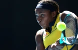 L'Américaine Coco Gauff contre l'Ukrainienne Marta Kostyuk en quart de finale de l'Open d'Australie le 23 janvier 2024 à Melbourne