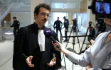 Romain Ruiz, avocat de Carl Esnault, à l'ouverture du procès Athanor à Paris le 30 mars 2026