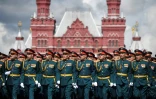 Défilé militaire pour le 77e anniversaire de la victoire sur l'Allemagne nazie en 1945, le 9 mai 2022 à Moscou