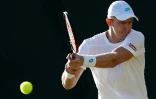 Le Sud-Africain Kevin Anderson contre le Serbe Janko Tipsarevic au 2e tour de Wimbledon, le 3 juillet 2019