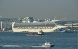 Le navire Diamond Princess ancré au port de Yokohama, le 13 février 2020