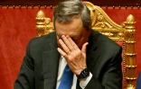 Le Premier ministre italien Mario Draghi au Sénat le 20 juillet 2022, avant un vote de confiance finalement perdu