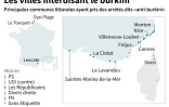 Les villes qui interdisent le Burkini