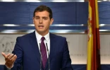 Le chef du parti de centre libéral Ciudadanos, Albert Rivera lors d'une conférence de presse à Madrid, le 28 juillet 2016