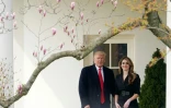 Le président américain Donald Trump et Hope Hicks à la Maison Blanche, le 29 mars 2018 à Washington