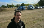 Le militant écologiste Thomas Brail, porte-parole du Groupe national de surveillance des arbres (GNSA), le 10 octobre 2026 lors d'une manifestation d'opposants à l'autoroute A69 à Cambounet-sur-le-Sor, dans le Tarn